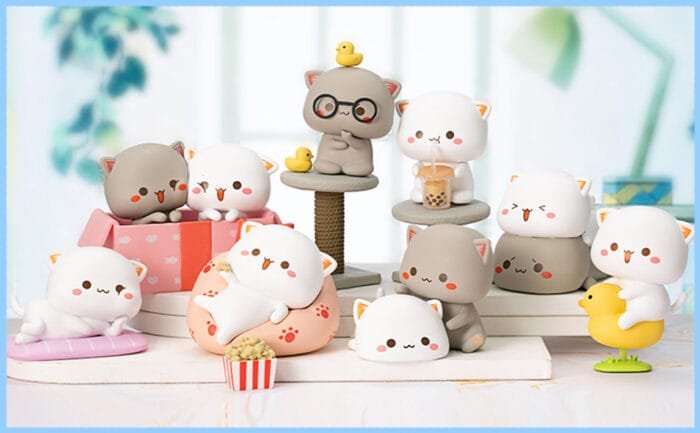 Mitao Cat Series 2 Caja Misteriosa Juguetes Ciegos Regalo de Cumpleaños Decoración de Escritorio Figura Estilo Confirmado - Kawaii
