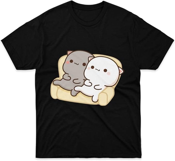 Camiseta de manga corta para hombre y mujer, diseño de goma de algodón Mochi, unisex, con estampado de patata, para niños, niñas y adolescentes, talla única,