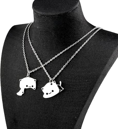 Collar de dibujos animados Yier Bubu Collar para parejas Juego de oso Jewlelry Bubu Dudu Regalos Lindos Regalos para Pareja