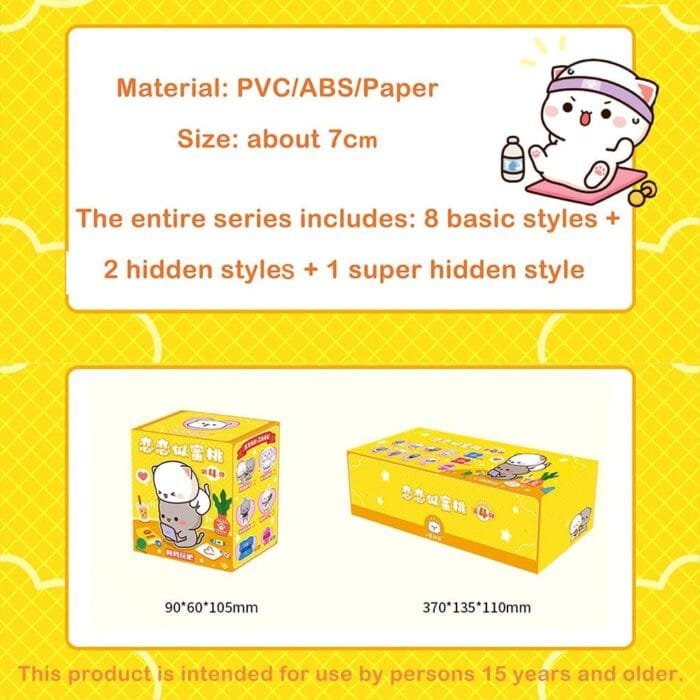 Mitao Cat Series - Caja ciega de figuras kawaii, colección aleatoria de acción, bolsa ciega coleccionable, adornos de escritorio, lindo modelo de regalo de cumpleaños (1 unidad)