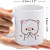 Taza de café con diseño de Bubu y Dudu o Peach y Goma, taza de té de cerámica blanca, regalo para parejas y amantes, regalo para él y ella