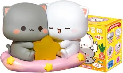 Mitao Cat Series - Caja ciega de figuras kawaii, colección aleatoria de acción, bolsa ciega coleccionable, adornos de escritorio, lindo modelo de regalo de cumpleaños (1 unidad)