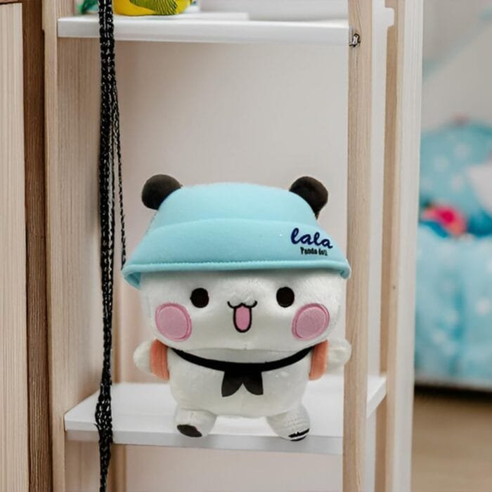 Juguetes de peluche de oso blanco y marrón, lindos Bubu y Dudu (Yier) con gorrito(2 piezas)